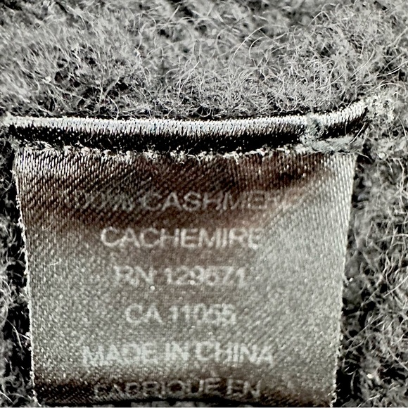 360 Cashmere 100% Cashmere Cardigan Black Size L - Picture 8 of 9